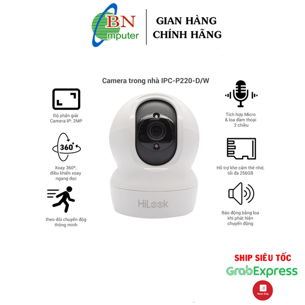 Camera IP Hilook IPC-P220-D/W Không Dây Độ Phân Giải 2.0MP