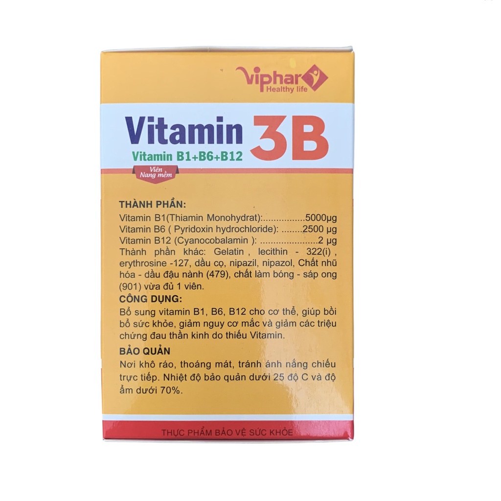 Viên uống Vitamin 3B B1-B6-B12 VIPHAR