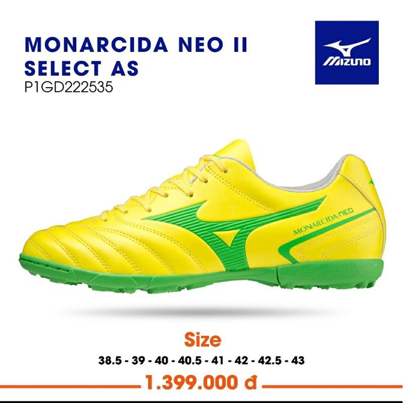 [ MIZUNO ] Giày đá bóng Mizuno Monarcida Neo II Select As Trắng