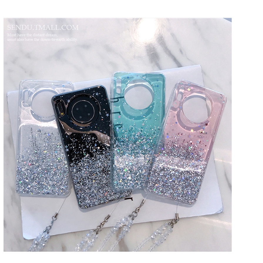 Ốp Lưng Samsung Galaxy A51 A71 A70 S20 Plus Ultra A50s A30s A30 A20 Phone Case Glitter Bling Shine Star Glitter Bling Sequins Clear Soft Transparent Shockproof Anti-fall Protective Back Cover