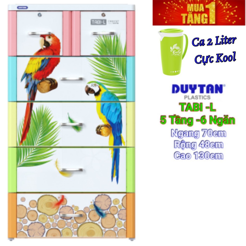 Tủ nhựa duy tân 5 TẦNG -6 NGĂN TABI-L CÚN CON