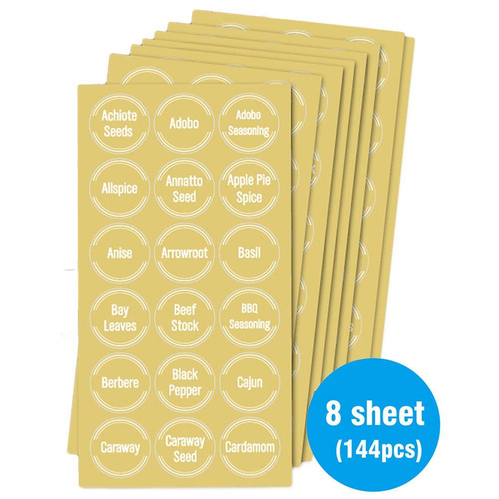 Set 144 Nhãn Dán Hộp Gia Vị Chống Nước