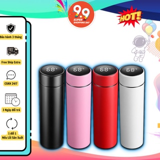 Bình giữ nhiệt nhiệt kế, bình giữ nhiệt thông minh có nhiệt kế 500ml dn25