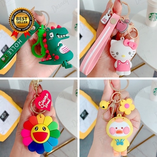 Móc Khóa Hình Khủng Long Và Hoa Hướng Dương Xinh Xắn