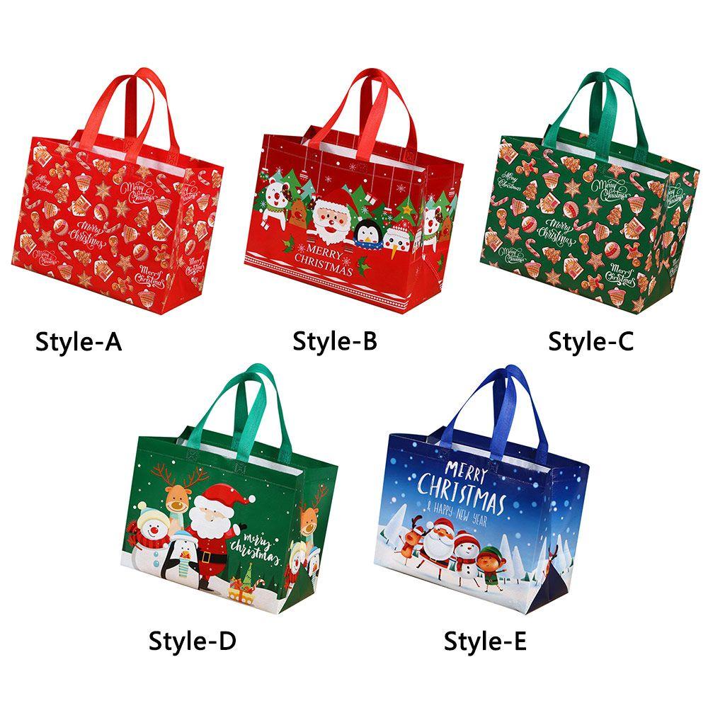 KRNY Túi Đựng Quà Giáng Sinh Bằng Vải Không Dệt Hình Ông Già Noel Mới