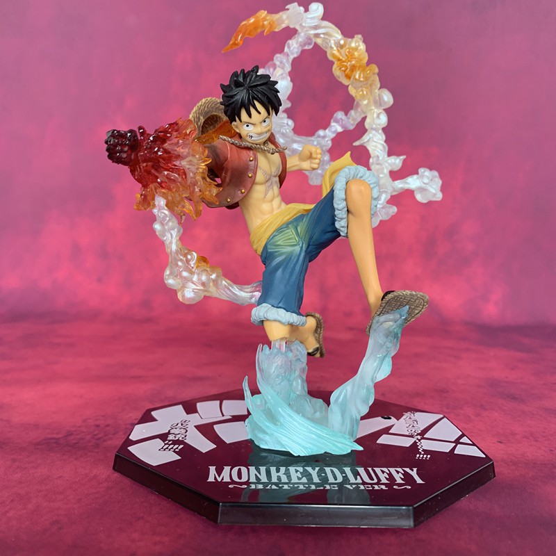 Mô hình Luffy Gear 2 Nắm đấm Lửa 🔥 Mô hình One Piece Luffy cao 17cm, tạo dáng cực chất