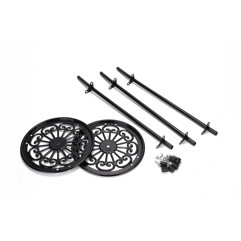 YIYU Giá đỡ chậu hoa/ cây cảnh bằng kim loại 2 tầng siêu bền trang trí nhà cửa/ sân vườn tiện lợi