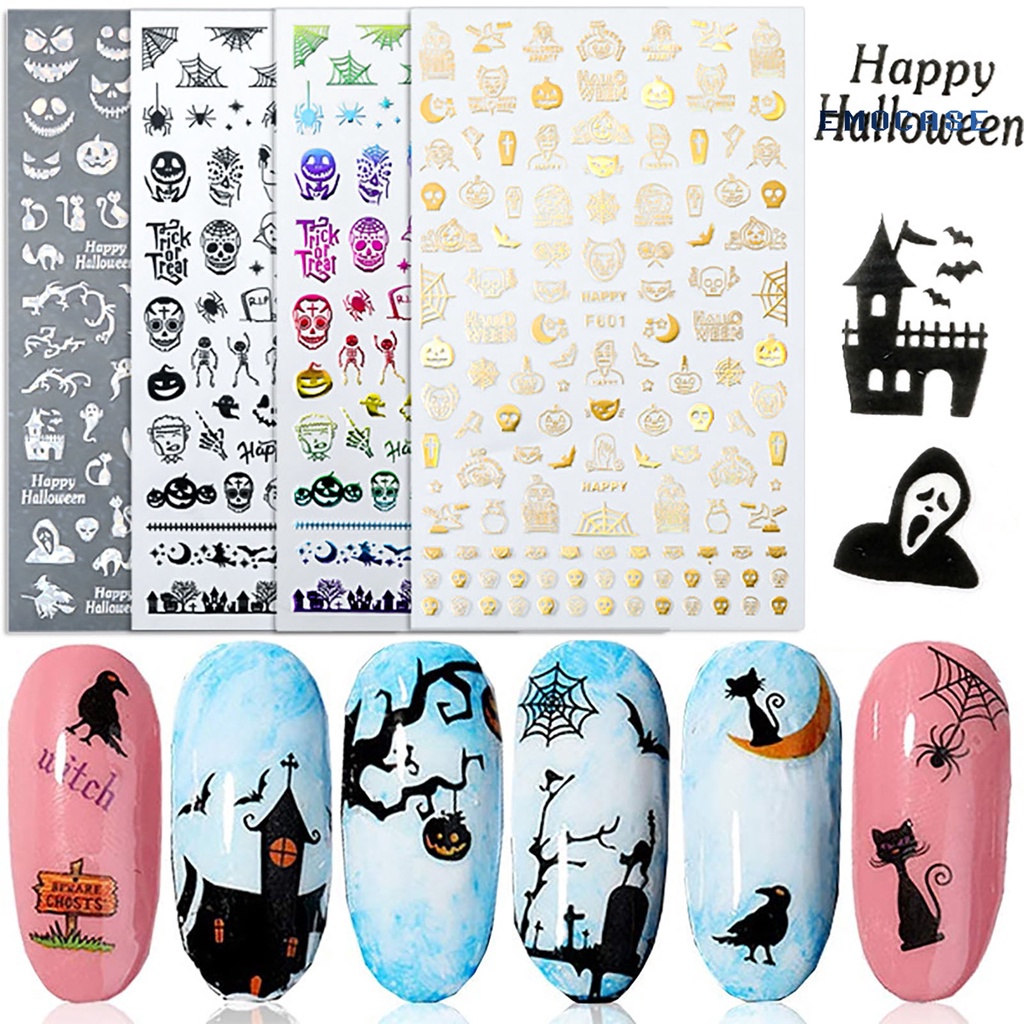 1 Tờ Sticker Dán Móng Tay Chủ Đề Halloween