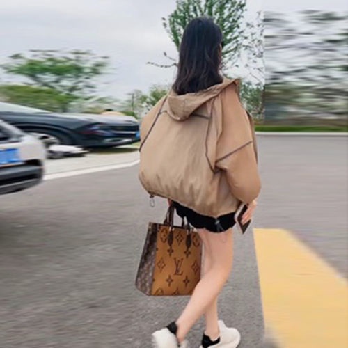 Áo Khoác Cardigan Chống Nắng Bằng Lụa Lạnh Trọng Lượng Nhẹ Thoáng Khí Có Mũ Trùm Chống Tia UV Dễ Phối Đồ Cho Nữ