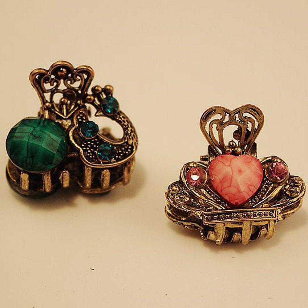 Kẹp Tóc Mini Màu Sắc Ngẫu Nhiên Phong Cách Vintage Dành Cho Nữ