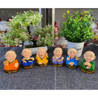 Bộ 06 tượng chú tiểu Lục Độ 7cm hàng Việt Nam