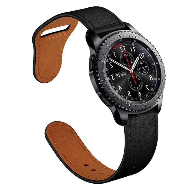 Dây đeo bằng da 22mm cho đồng hồ thông minh Samsung Galaxy Watch 46mm Gear S3 Frontier Huawei Watch Gt 2