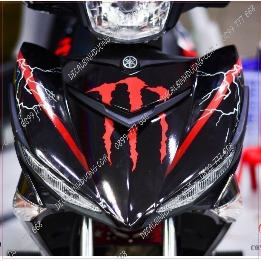 Tem Trùm Xe Exciter 150 Monter Đỏ Đen Đẹp Nhất