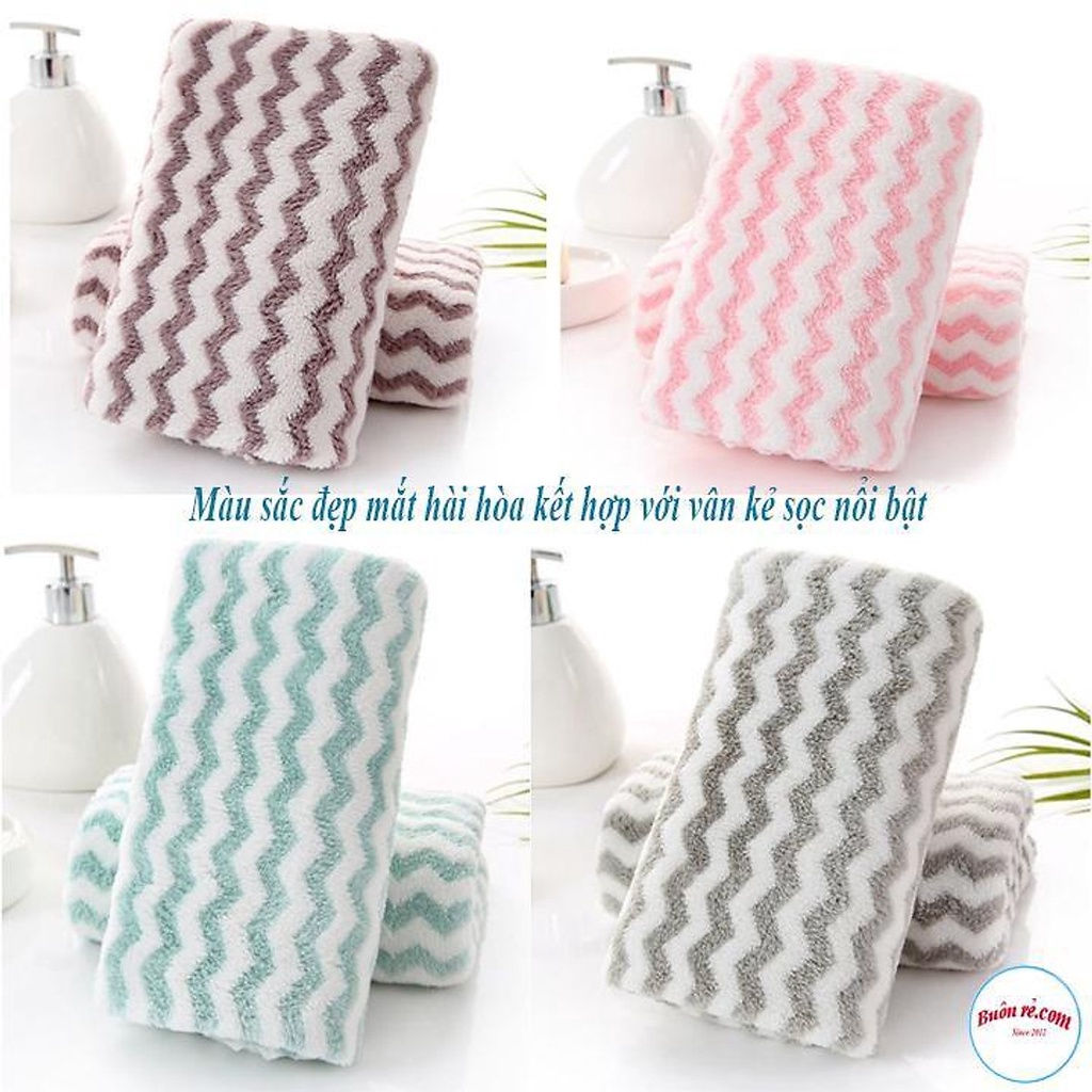 Khăn Mặt Nếp Sọc 30x50cm(màu ngẫu nhiên)