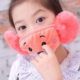 Khẩu trang hình thú có bịt tai