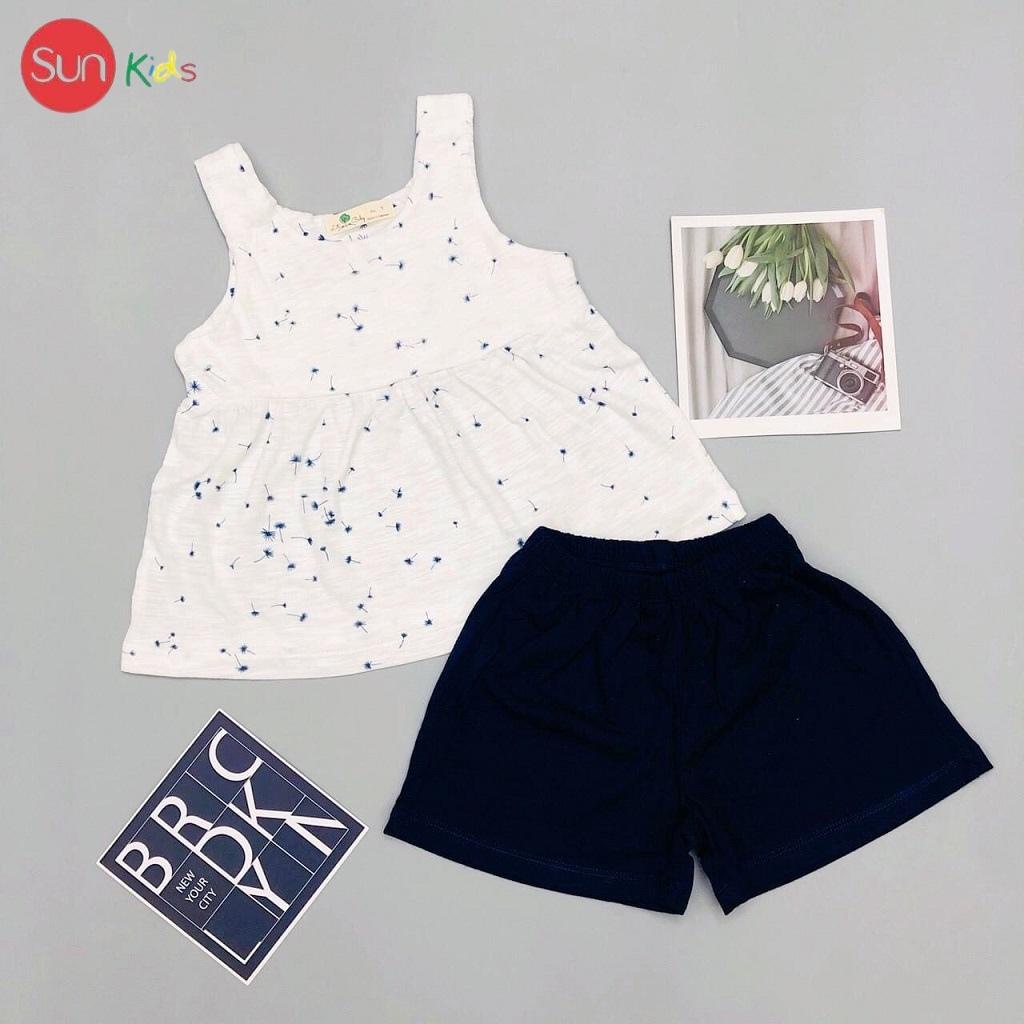 Đồ bộ thun bé gái, đồ bộ trẻ em chất cotton, có nhiều màu, size 6-10 tuổi - SUNKIDS