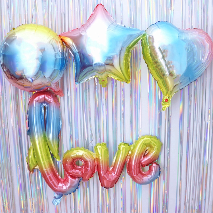 Bộ 5 bong bóng màu cầu vồng 18 inch để trang trí tiệc cưới