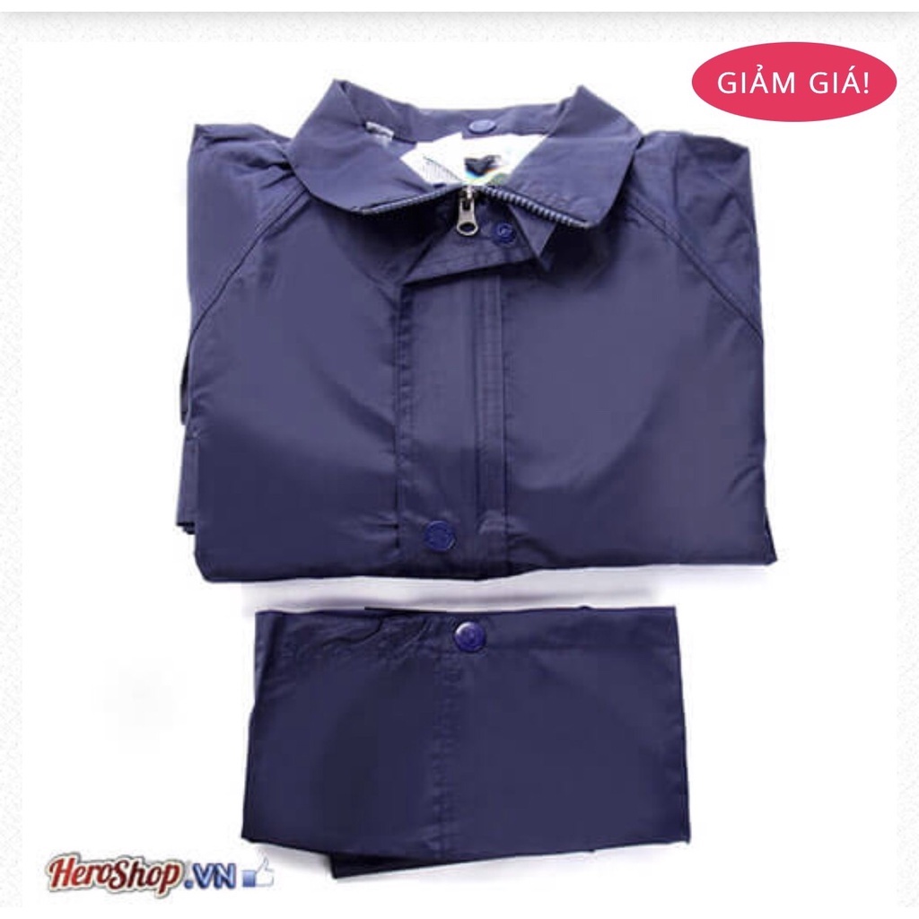 ÁO MƯA bỘ,ÁO MƯA VẢI DÙ TRÁNG NHỰA CAO CẤP 2 MÀU SIZE TỪ 45-90KG