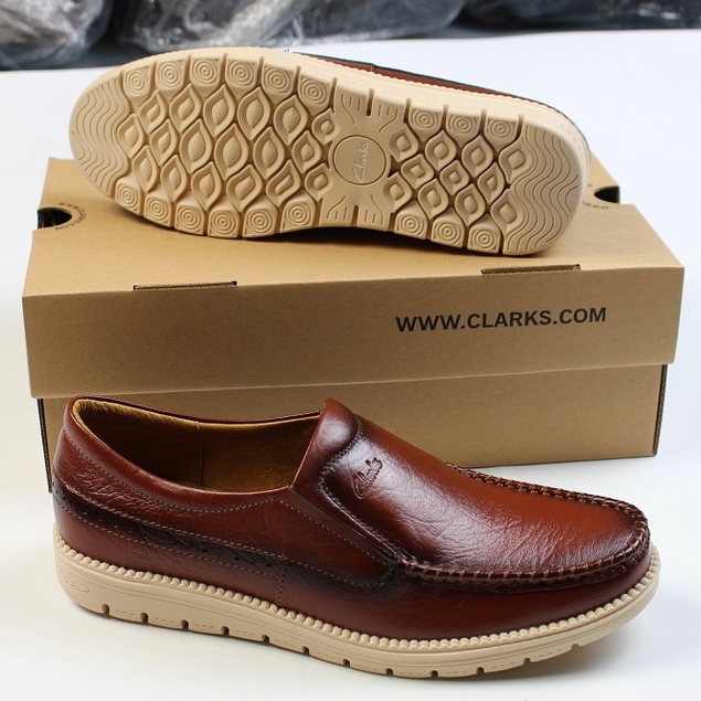 Giày Lười Da Bò Nam Clarks Nhập Khẩu Thailand