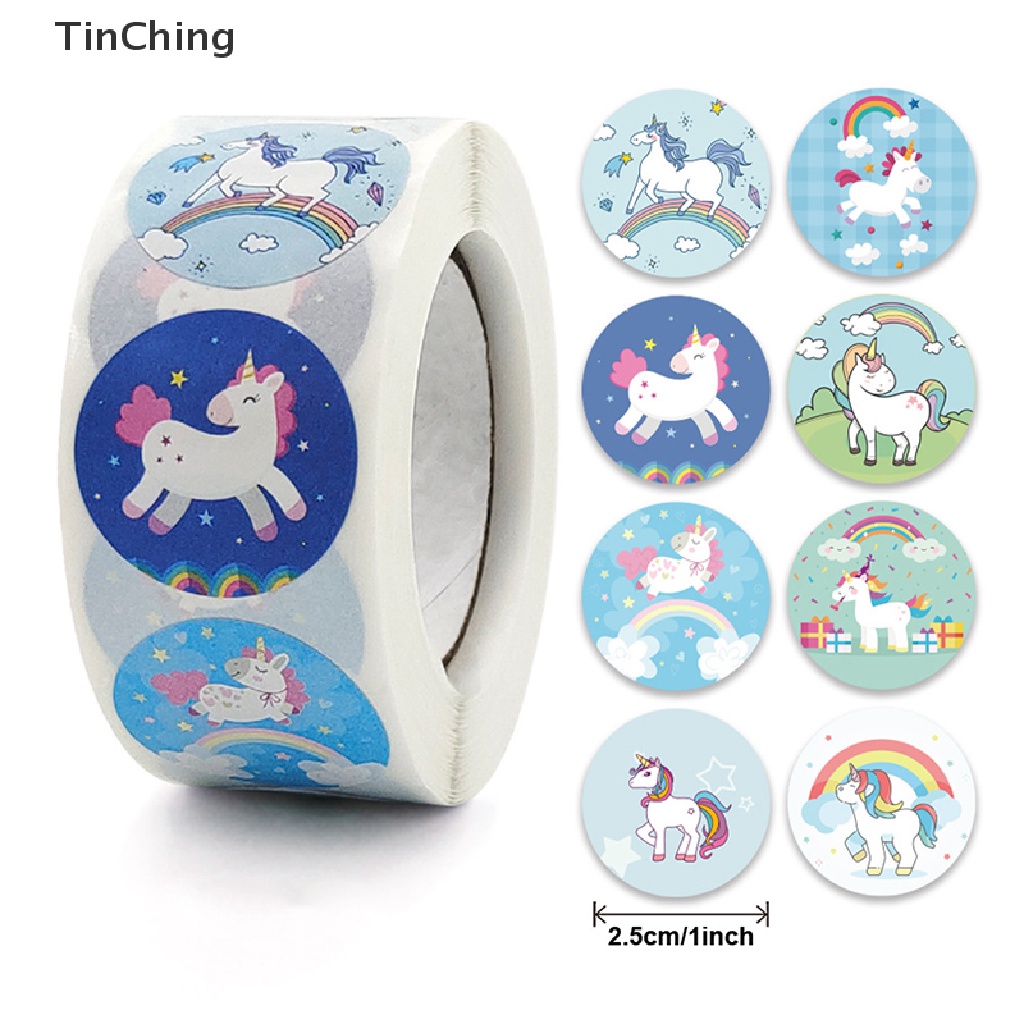 Cuộn 500 Nhãn Dán Kỳ Lân Thank You Trang Trí Bánh Cưới