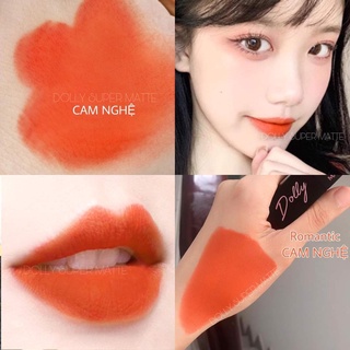Romantic Son Sáp Phủ Phấn Dolly Không Chì Màu Cam Nghệ