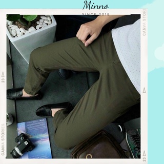 Quần kaki nam basic trơn  chất kaki dày dặn, Co Giãn