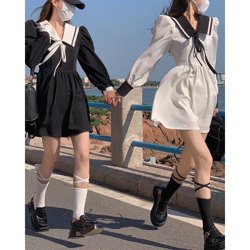 [ẢNH THẬT/VIDEO]VÁY THUỶ THỦ DÁNG MỚI PHỐI HAI MÀU SIÊU ĐÁNG YÊU