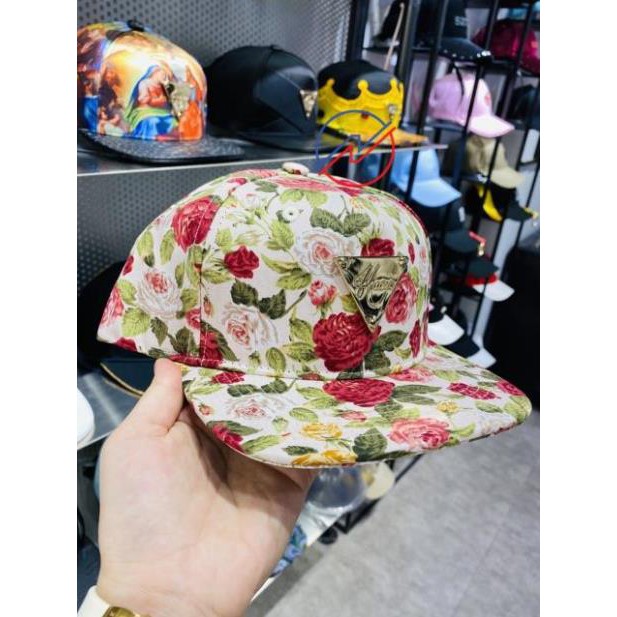 Mũ Nón Hater Snapback Hoạ Tiết Hoa Hồng Mã HT-52