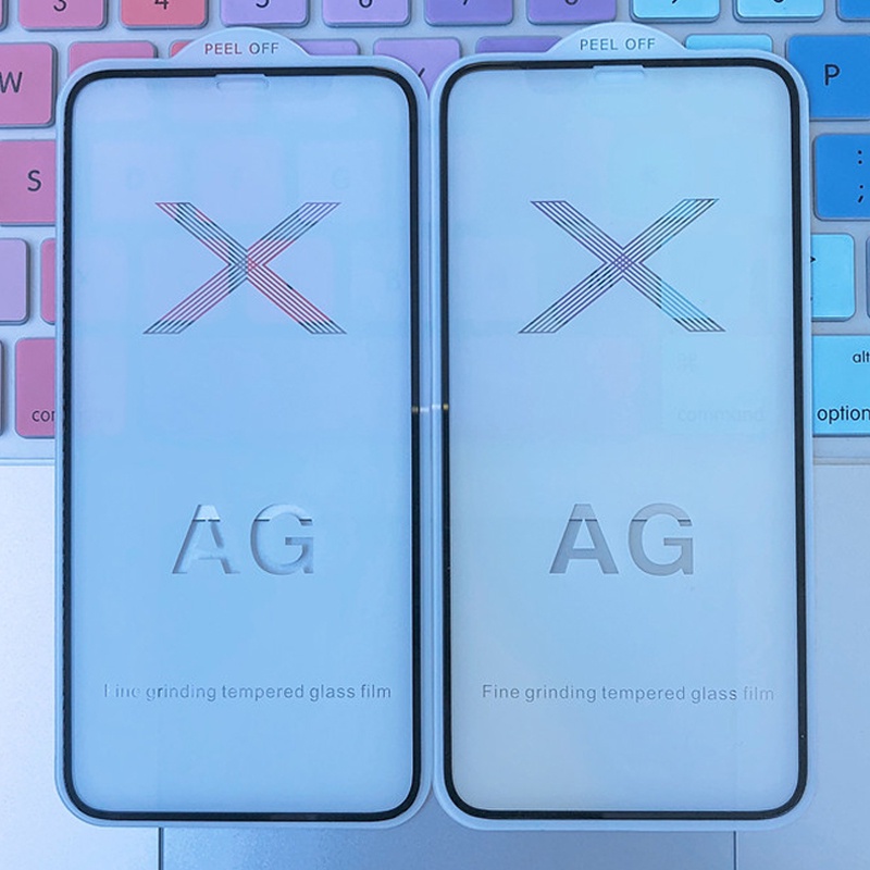 3 Pack compatible for Apple iPhone 11 12 13 Pro Max Full Coverage Black Frame Frosted Screen Glass Protector iPhone X XR XS Max 7 8 6