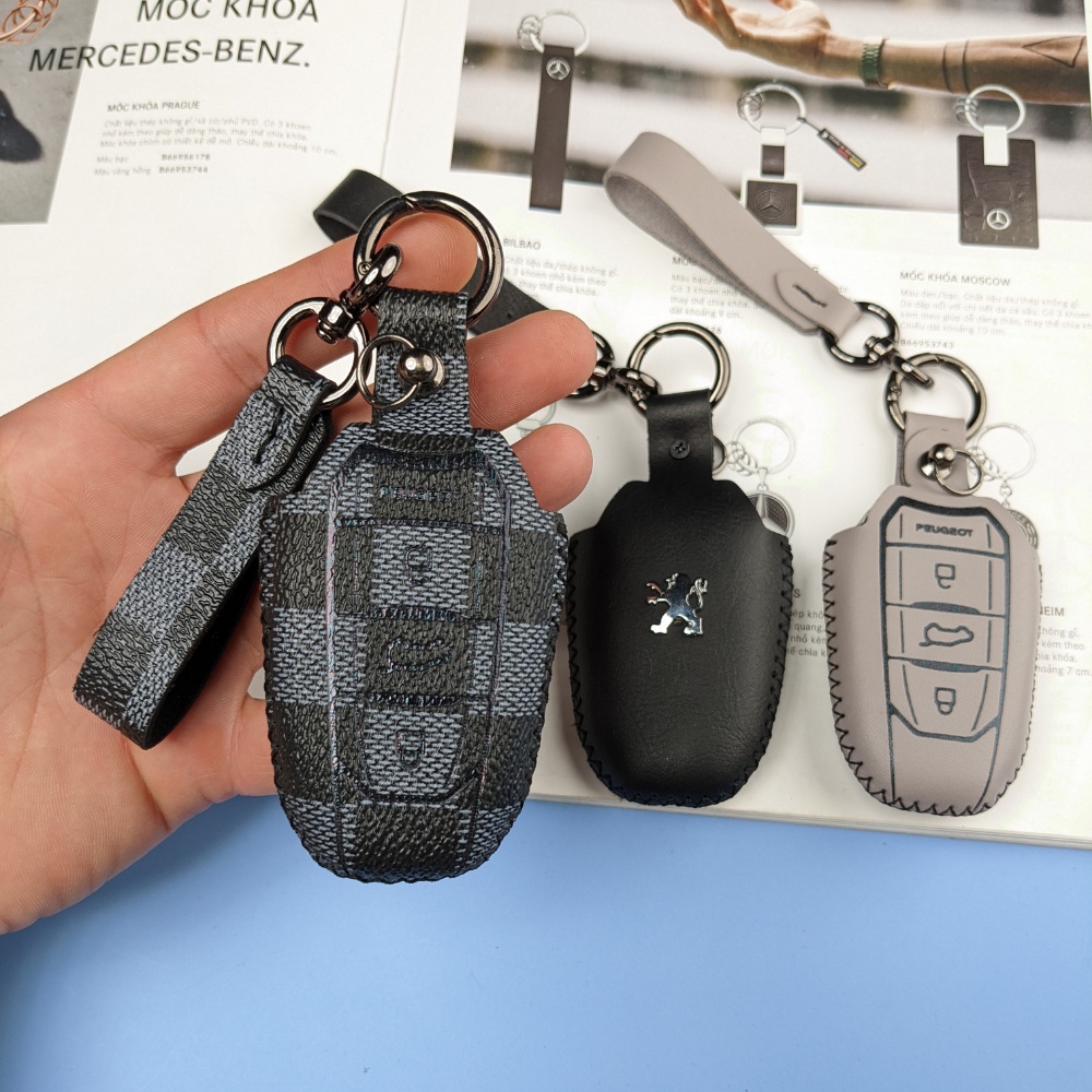 Bọc Chìa Khóa Peugeot  2008,Peugeot 3008,Peugeot 5008,Bao Da Chìa Khóa Peugeot 2008,Peugeot 3008,Peugeot 5008 (PE Móc A)
