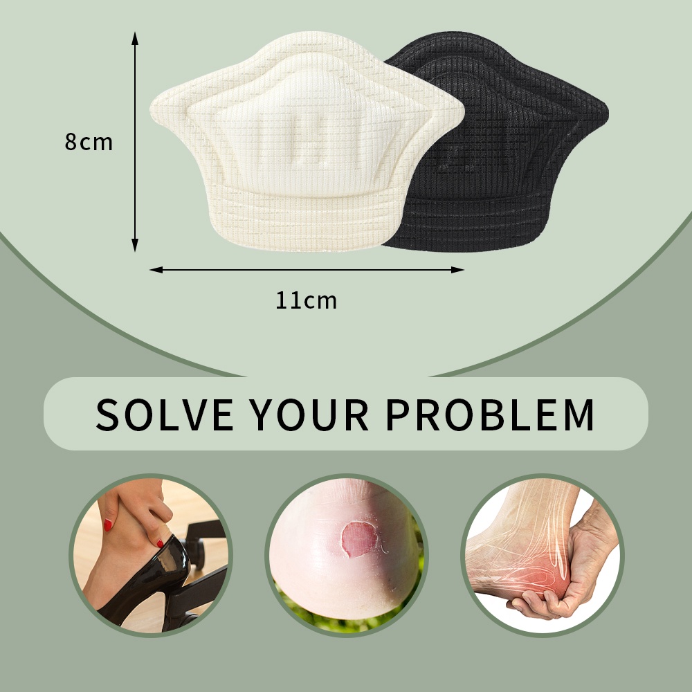 Set 2 Miếng Dán Gót Giày Thể Thao Bằng Da Chống Mòn Chống Mòn