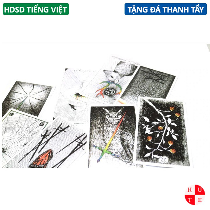 Bộ Bài Tarot The Wild Unknown 78 Lá Bài Tặng Đá Thanh Tẩy Và Hướng Dẫn Tiếng Việt C11