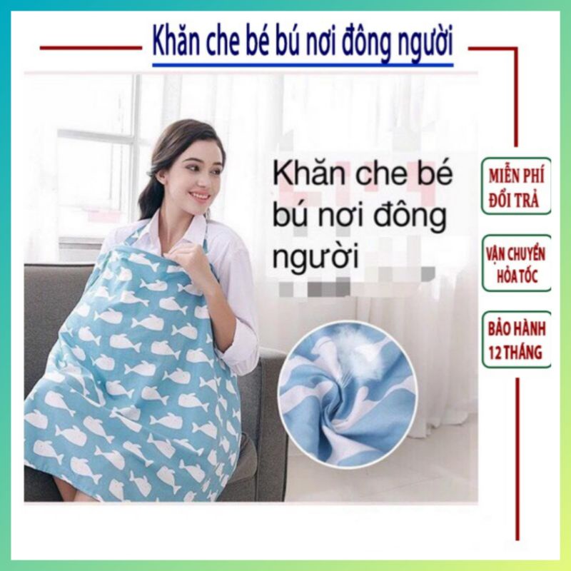 Khăn choàng che bé bú, chất liệu cotton bền đẹp, tiện lợi, đa năng, che bé, chống nắng, chống gió an toàn