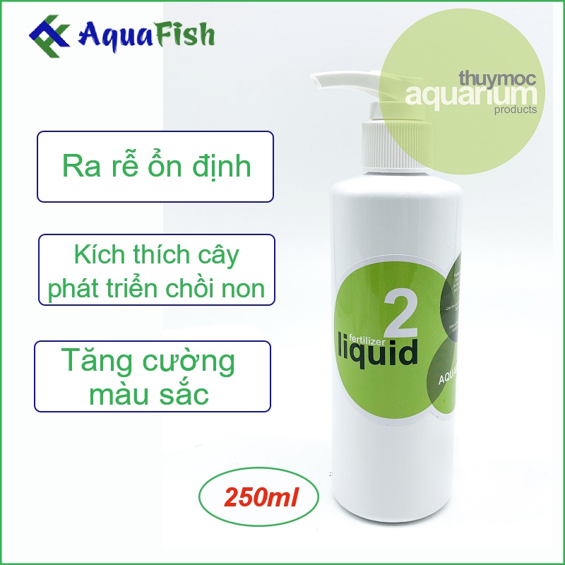 Phân nước dùng cho cây thủy sinh Fertilizer Liquid 2 lọ 250ml (giúp cây ra rễ ổn định, phát triển chồi non, tăng màu)