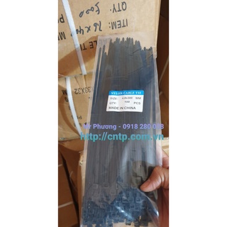 Dây rút nhựa - trắng, đen 5 x 300 - CHỐNG TIA UV (ĐÃ TEST TẠI KT3)-HÀNG ĐỦ LY, ĐỦ SỢI (chiều ngang 4.8 mm)/100 sợi/bịch: