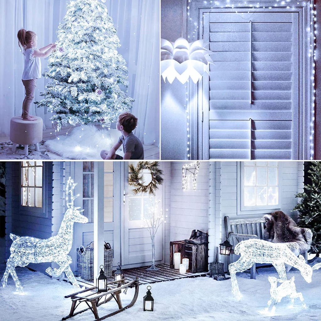 Dây Đèn LED 8 Chế Độ Sử Dụng Năng Lượng Mặt Trời Chống Thấm Nước Trang Trí Sân Vườn / Tiệc Cưới / Giáng Sinh Năm Mới