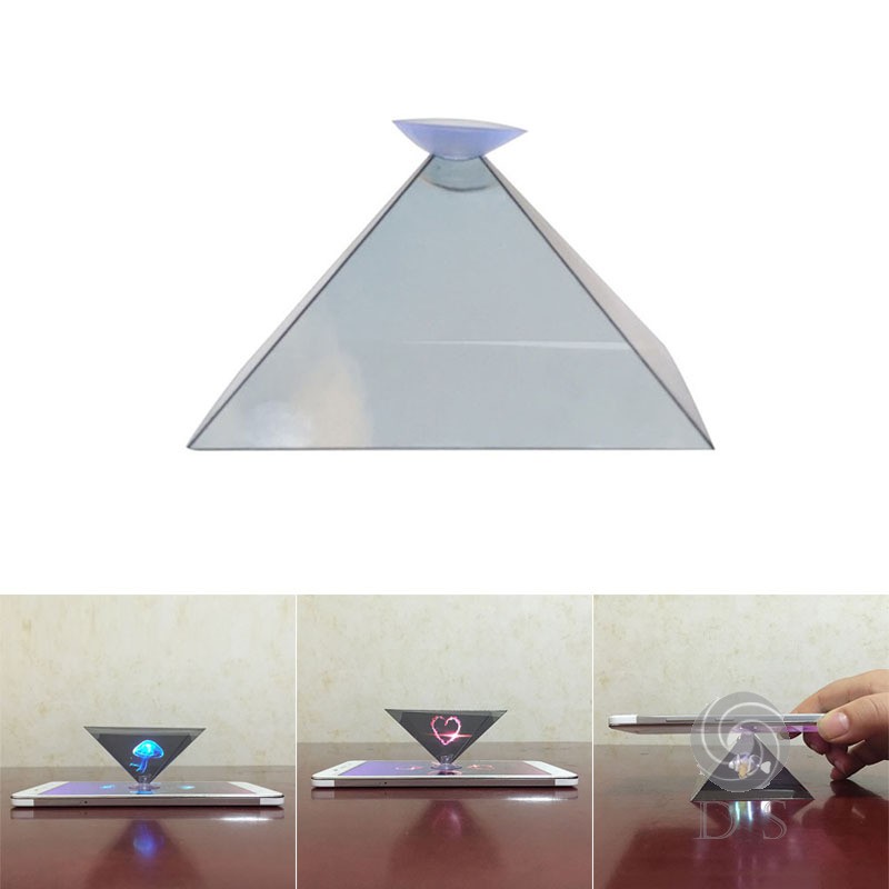 Bộ máy chiếu 3D hình kim tự tháp cho điện thoại thông minh