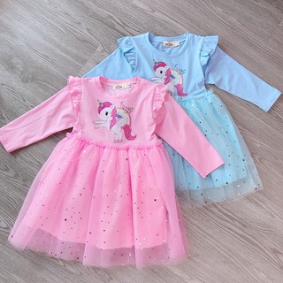 Váy dài tay bé gái Pony Quảng Châu cao cấp