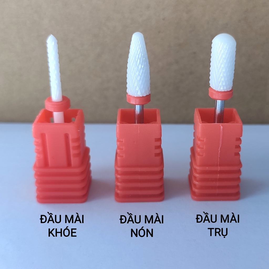 Set 6 đầu mài móng, đầu mài sứ làm nail