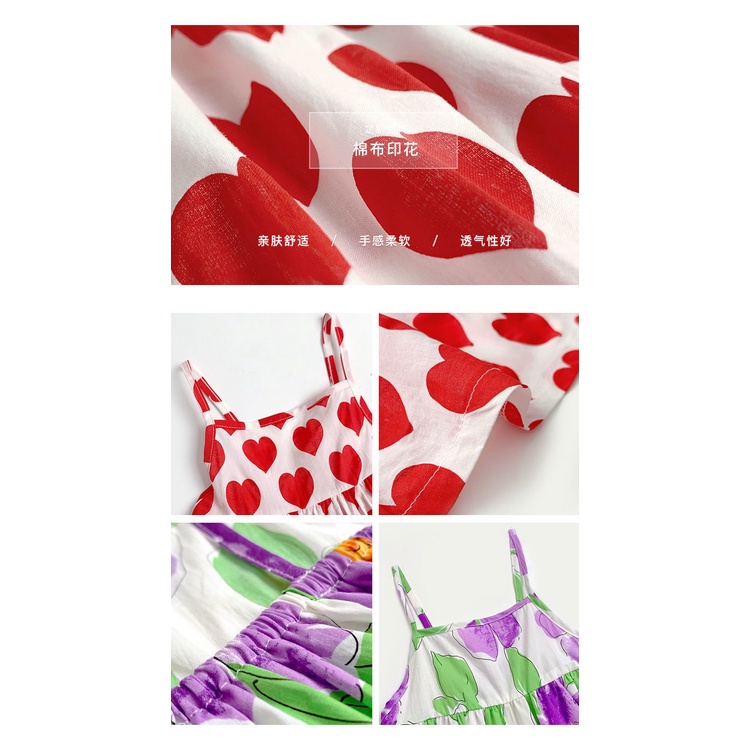 Đầm Công Chúa Mùa Hè Không Tay Màu Đỏ Phong Cách Nước Ngoài Cho Bé Gái