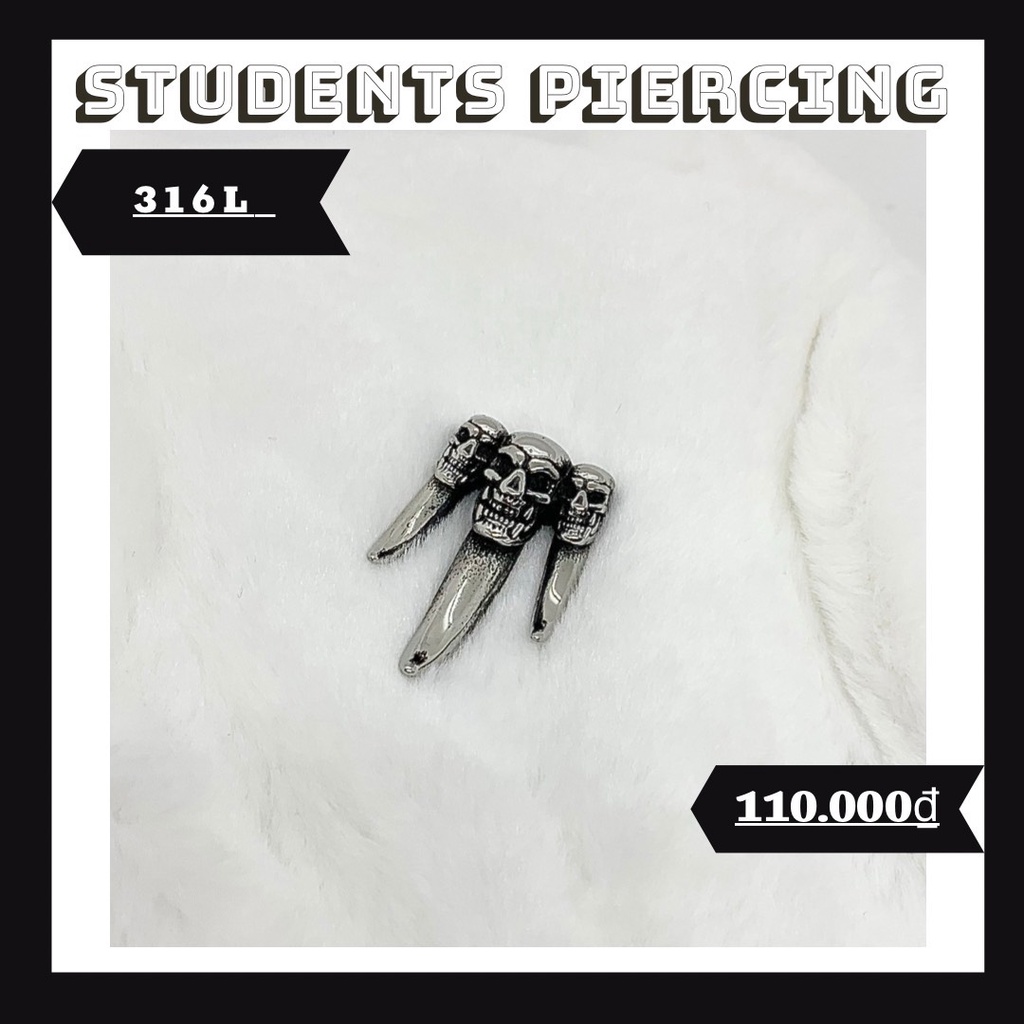 [Rẻ Vô Địch] Mặt Dây Chuyền Hình Đầu Lâu Cá Tính - Thép Không Gỉ