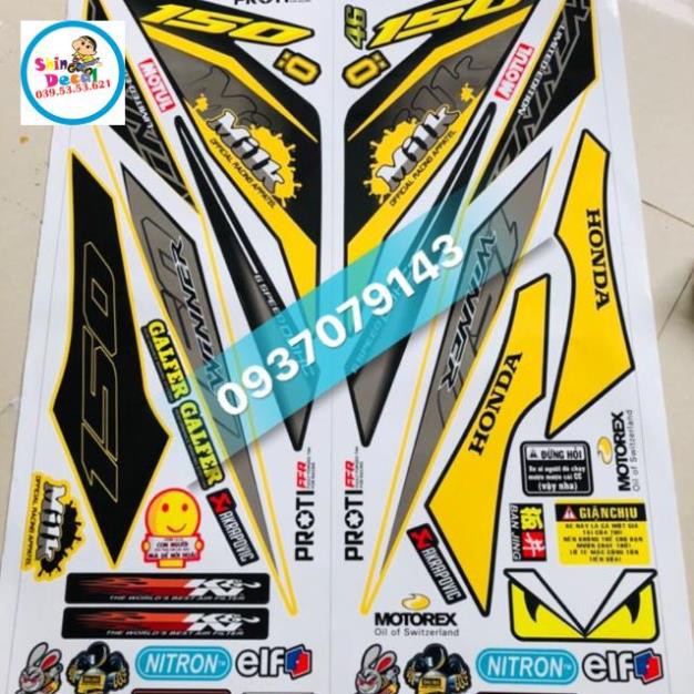 Tem rời winner Milk vàng đen 3 lớp ko bay màu