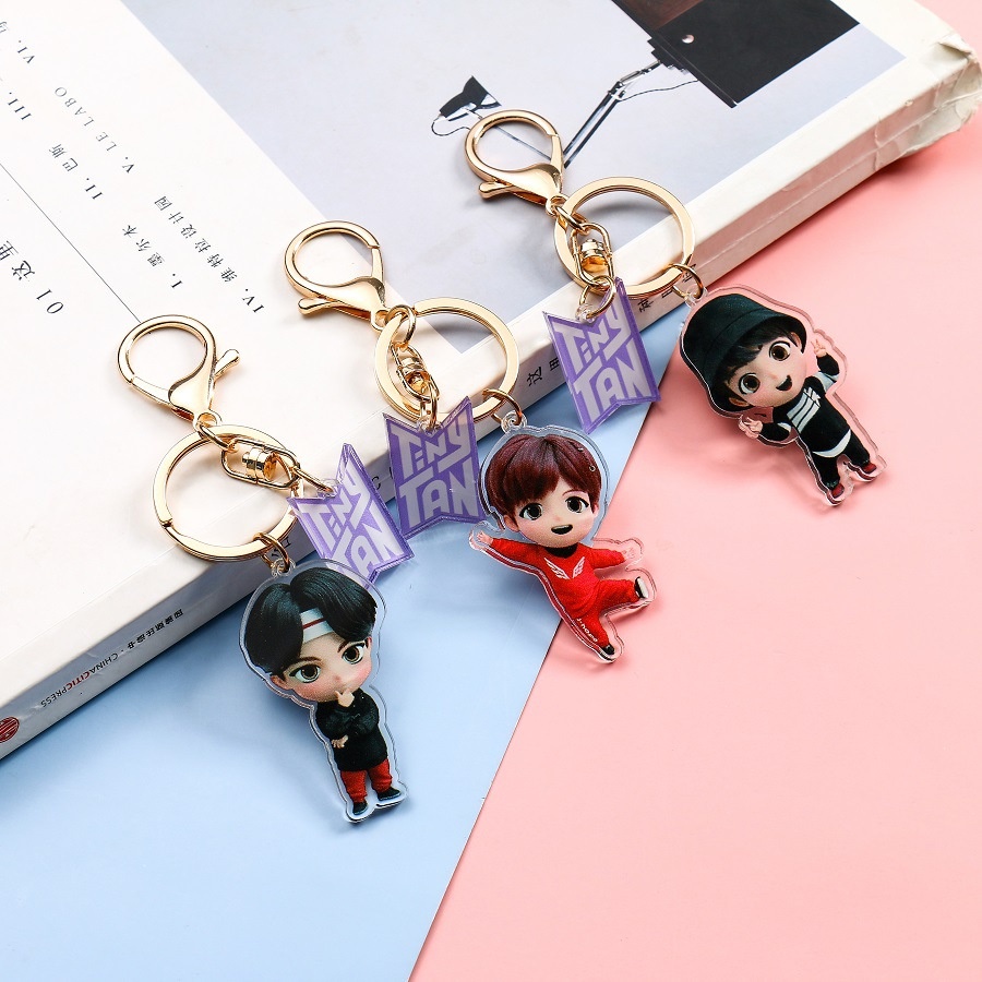 Móc Khóa Acrylic Họa Tiết Hoạt Hình Bt21 Dễ Thương