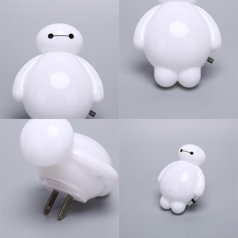 Đèn Ngủ Baymax Ngộ Nghĩnh Dễ thương, Đèn Ngủ Hoạt Hình Ánh Sáng Trắng Dịu Tiết Kiệm Điện, Bóng Điện Led Tiết Kiệm Điện