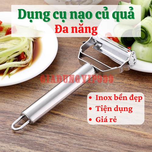 Dụng cụ nạo SALE Nạo rau củ quả inox cao cấp không hoen gỉ đa năng thiết kế 3 trong 1 tiện dụng siêu sắc