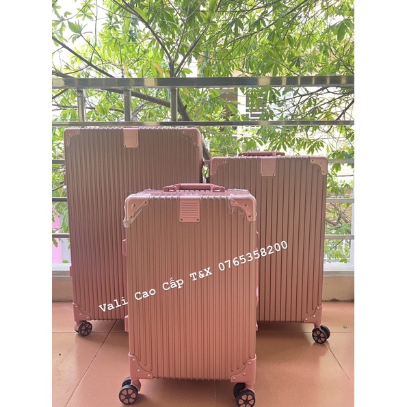 Vali khung nhôm vali kéo du lịch khóa sập size 20/24/29 Bảo hành 5 năm