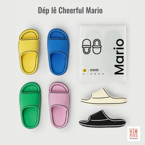 Dép lê cho bé trai bé gái Cheerful Mario BF-1106 siêu nhẹ chống trơn trượt chính hãng