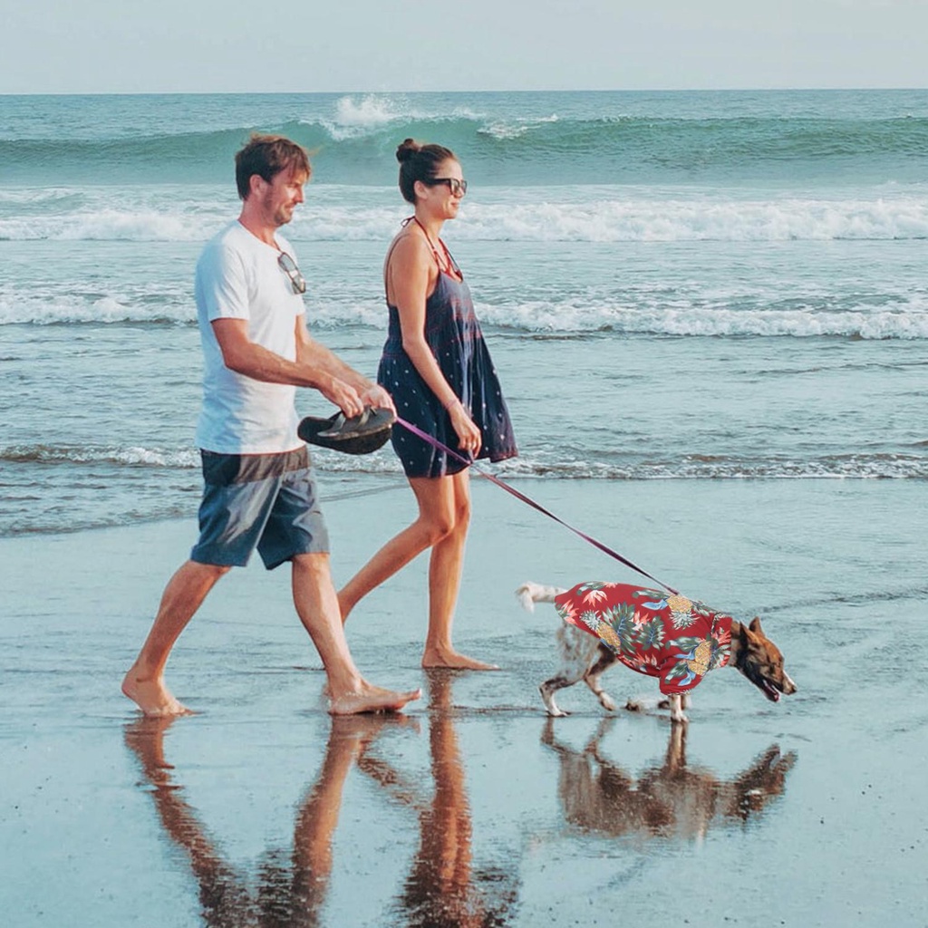 GOGOUP 1 Áo Thun Mùa Hè Phong Cách Hawaii Cho Thú Cưng