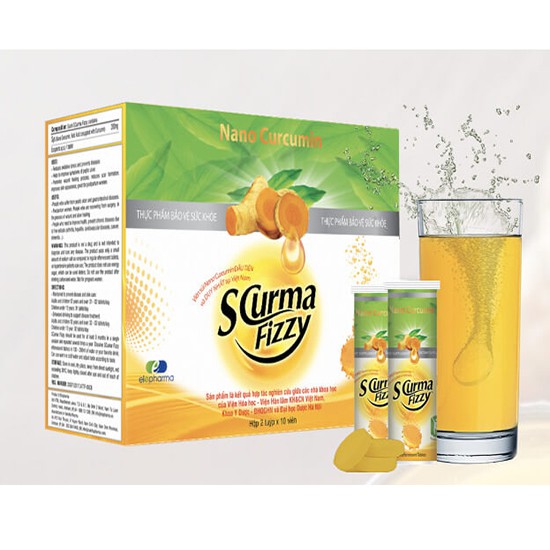 ✅ (CHÍNH HÃNG) Scurma Fizzy viên sủi nghê nano curcumin hướng đích