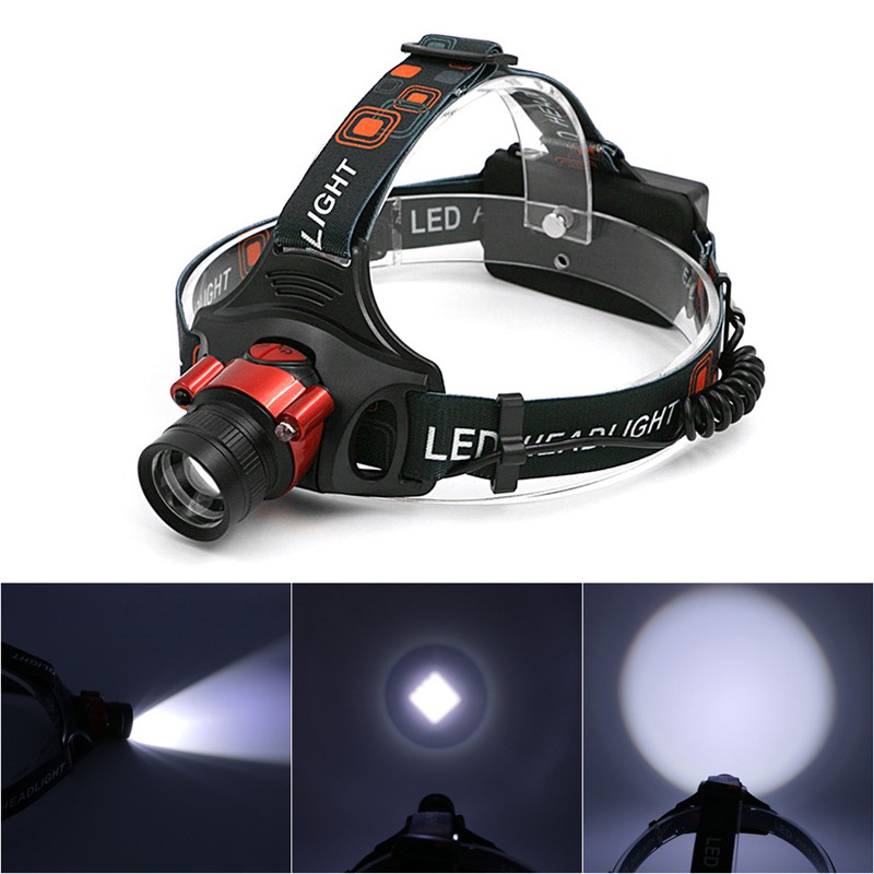 Đèn đeo trên đầu LED XM-L T6 có cảm biến hồng ngoại có thể điều chỉnh độ thu phóng đèn